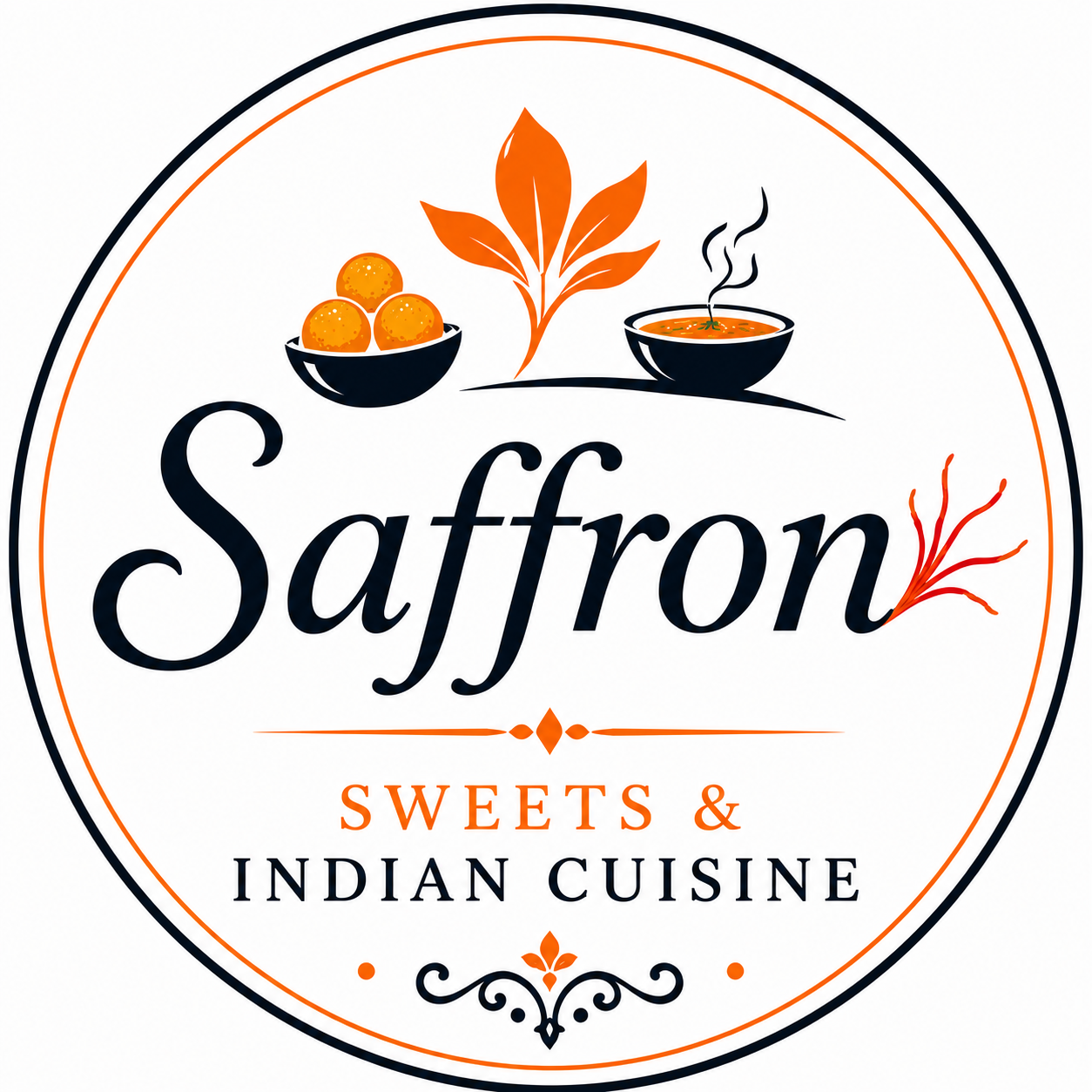 Saffron sweets & Indian Cuisine